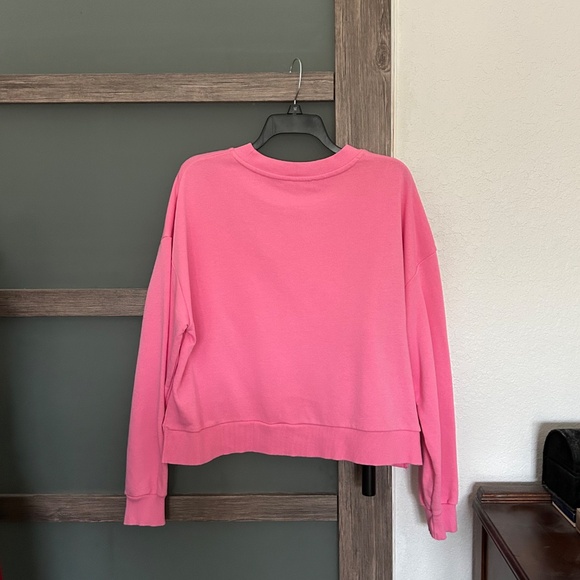 gb Fashion London | Beverly Hills Pink Cropped Sweatshirt- Size L - Picture 2 of 6